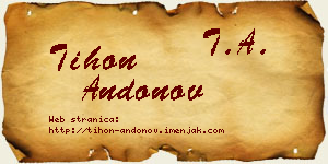 Tihon Andonov vizit kartica